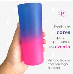 Copo Long Drink Personalizado Bicolor 2 cores  350 Ml    